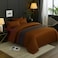 MAXQON 6-Piece Duvet Cover Set &ndash;King Size, Includes 1 Duvet Cover(220x240cm), 1 Fitted Sheet(180x200+30cm) 4 Pillowcases(53x75cm), Color Brown
