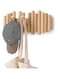 XTECH 5 Hooks Wood Wall Mounted, Flip Down Wall Hook Rack, Entryway Wall Art Hook, Coat Rack Bathroom Towel Holder, Home &amp; Wall Decor (Natural)