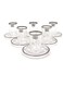 Solitaire 12 Pieces Estican 100 ml crystal tea cups and saucer