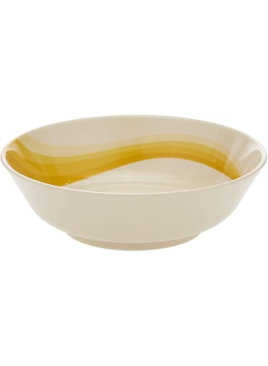 Royalford 8.5-Inch Melamine Ware Super Rays Serving Bowl - Portable, Lightweight Breakfast Cereal Dessert Serving Bowl   Dishwasher &amp; Microwave Free   Ideal For Rice, Pasta, Desserts &amp; More (Orange)