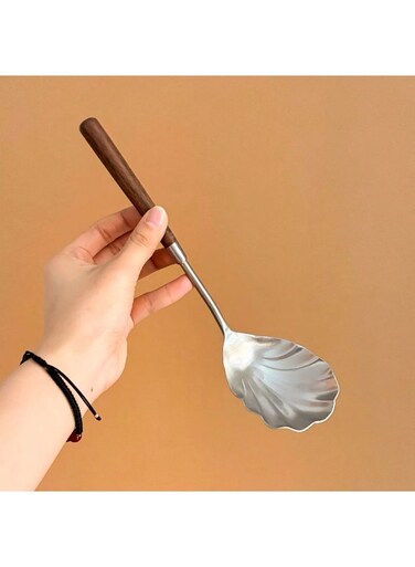 handle stainless steel shell shaped spoon
