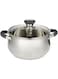 Royalford 18cm Nano Casserole With Glass Lid- RF11581 Durable, Strong and Sturdy Stainless steel Construction with Tempered Glass Lid Induction Compatible Silver