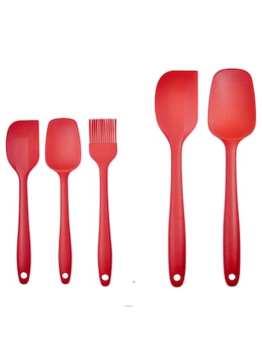 Spatula Set of 5 Heat Resistant Professional for Nonstick Cookware Seamless and BPA Free