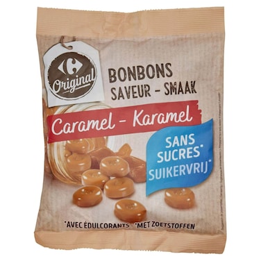 Carrefour Selection Sugar Free Caramel Candies, 120g