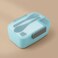 Al Saif Gallery Plastic Lunch Box, 880 ml, Rectangle, 3 Pieces - Blue 880 ml