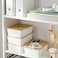 Stackable Storage Box, White, 18x26x8 cm
