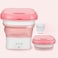 Generic Folding Washing Machine, One-Touch Operation, Pink