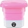 Generic Folding Washing Machine, One-Touch Operation, Pink