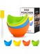 4 Pack Silicone Egg Poacher, Proxima Direct High Temperature Resistant Egg Steamer Silicone Egg Poaching Cups for Microwave or Stovetop Egg Cook, with Extra Silicone Oil Brush, BPA Free