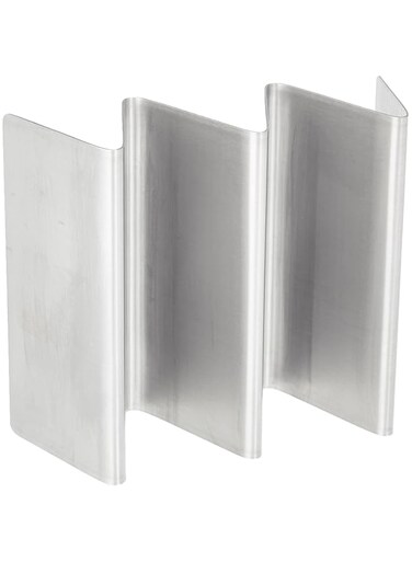 RAJ STEEL TACO HOLDER, 2 TACO , SILVER, 13 cm, TH654232, MEXICAN FOOD SERVING PLATTER, APPETIZER TRAY , PASTRY SERVER