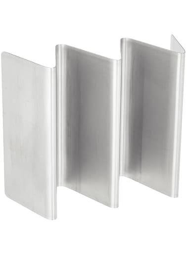 RAJ STEEL TACO HOLDER, 2 TACO , SILVER, 13 cm, TH654232, MEXICAN FOOD SERVING PLATTER, APPETIZER TRAY , PASTRY SERVER