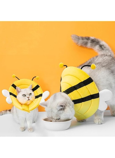 Cat Cone Collar, Soft Pet Recovery Collar Adjustable Pet Collar Pet Cone of Shame Recovery Collar for After Surgery,Injuries Recovery Anti Lick Pet Collars for Puppies,Small Dogs Cats and Kittens (M)