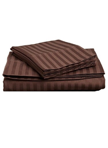 Single Size Stripe Bed Sheet Set 100% Cotton Premium Quality 90x190+15cm
