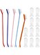 SourceTon Set of 15, Pet Toothbrush Set, 5 Dual Headed Toothbrush Dog Toothbrush and 10 Finger Toothbrush, for Dental Care of Dog &amp; Cat