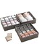 3 Pack Bra Underwear Drawer Organizer Dividers, Multiple Cell Fabric Foldable Dresser Closet Organizers and Storage Boxes for Bra, Socks, Underwear, Ties (7+7+16 Grid)
