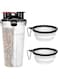 COOLBABY Portable Dog Water Bottle and Food Container 2-in-1 with Collapsible Dog Bowl, Antibacterial Dog Cat Pet Puppy Travel Water Dispenser Cup for Outdoor Car Trip