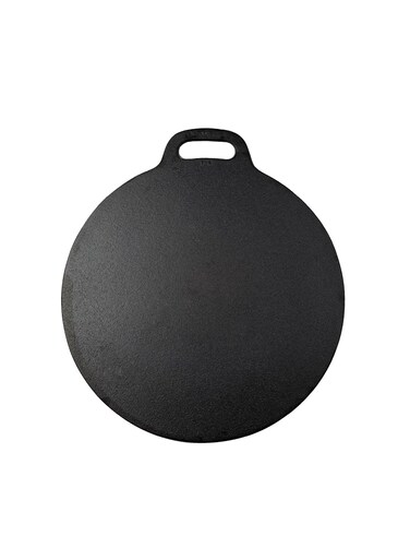 Pre-Seasoned Cast Iron Tawa Flat Dosa Pan, Pizza Pan, Made in India, 26cm