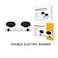 2000W Double Electric Burner Hot Plate Portable Dual Cooking Stove with Adjustable Temperature