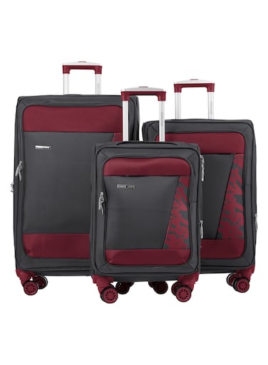 PARAJOHN  Hyper Trek 3 Pieces Set 8 Wheels Soft Luggage - Grey