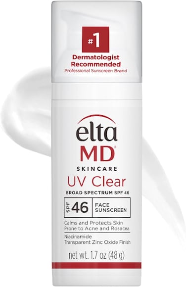 EltaMD UV Clear Facial Sunscreen SPF 46 - For Skin Types Prone To Acne, Rosacea &amp; Hyperpigmentation 48g/1.7oz Cream