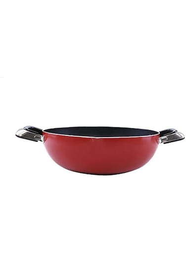 Royalford Aluminium Wok Pan, 26 CM &ndash; Induction Safe Frying Pan with Durable Non-Stick Granite Coating &ndash; Frypan &amp; Heat-Resistant Handles - Cookware Casserole Pan