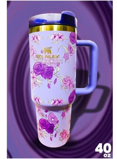 40oz Stainless Steel Travel Tumbler with Reusable Straw   Double Wall Vacuum Insulated   Leakproof Flow-Style Lid   BPA Free &amp; Dishwasher Safe   Keeps Drinks Hot for 16 Hours &amp; Cold for 24   Slim Base Fits Car Cup Holders   Ergonomic Handle for Work, Travel &amp; Outdoor Use