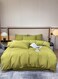 Home Single Size 4 Piece Duvet Cover Set Premium Quality Green Color.