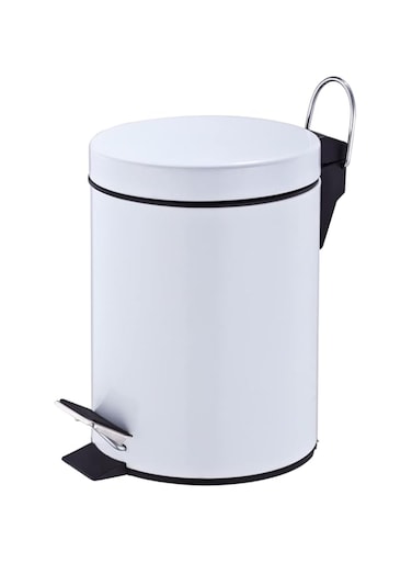 Vague Stainless Steel Pedal Bin, 12 Litre Capacity, Off White