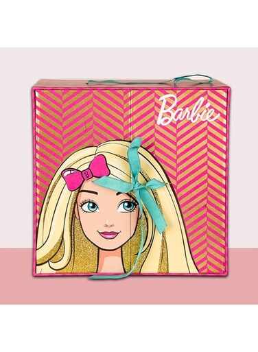 FLY FROG Doll Storage Box for Girls with a Pink Barbie Print   Makeup Organizer   Vanity Case   Toy Gift for Kids   Girls Storage Solution   Carry Case   Accessories Holder   Versatile
