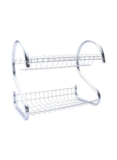 2-layer Dish Rack Silver 40cm