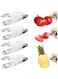 NALACAL 4 PCS Stainless Steel Strawberry Huller and Stem Remover, Fruit Corer and Pitter Tool Set for Strawberry, Tomato, and Cherry, Easy Kitchen Gadgets for Fruit and Vegetable Preparation