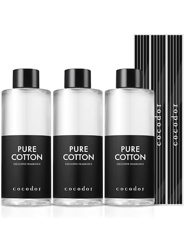 Cocod'or Reed Diffuser Oil Refill/Pure Cotton/6.7oz(200ml)/3 Pack