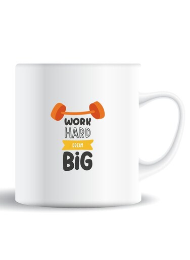 Premium Quality Two Sided Printed Coffee Mug Tea Cup Work Hard Dream Big For Home Office, Kids Men Women