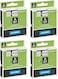 DYMO 45013 D1 Tape Cartridge for Dymo Label Makers, Created Specifically for Your Label Manager and LabelWriter Duo Label Makers, 1/2-inch x 23 Feet, Black on White, Pack of 4