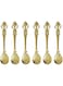 fanquare 6 Pack Mini Spoons Coffee Espresso Demitasse Vintage Tea Spoon 4.5",Gold