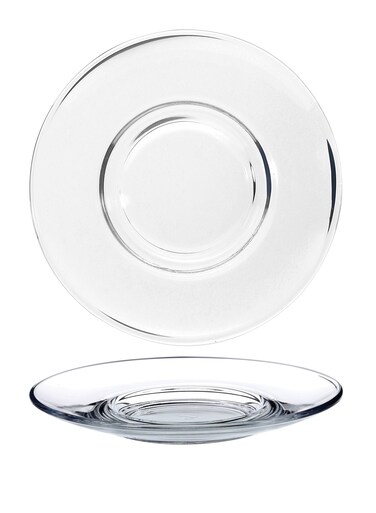 6-Piece Heybeli Tea Plate 12.6 cm Clear