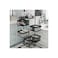 Multi layer Kitchen Organizer - Kitchen Storage Shelf, Square Steel Rotating with 4 Movable Wheels,