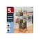 Multi layer Kitchen Organizer - Kitchen Storage Shelf, Square Steel Rotating with 4 Movable Wheels,