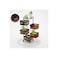 Multi layer Kitchen Organizer - Kitchen Storage Shelf, Square Steel Rotating with 4 Movable Wheels,