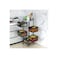 Multi layer Kitchen Organizer - Kitchen Storage Shelf, Square Steel Rotating with 4 Movable Wheels,