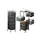 Multi layer Kitchen Organizer - Kitchen Storage Shelf, Square Steel Rotating with 4 Movable Wheels,