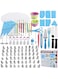 Cake Decorating Kit 110Pc Baking Supplies Tools, 3in1 Cake Turntable for Decorating Cakes Cupcakes Cookies with Piping Bags and Tips Set, Leveler, Spatula, Pastry Tools, Cutter, Cake Nozzles &amp; more