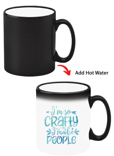 Color Changing Heat Sensitive Ceramic Mug, Image Revealed When HOT Liquid is Added! crafty i make people