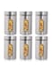 Stainless Steel Food Storage Canister Sets,Set of 6 Airtight Sugar Coffee Tea Candy Storage Jars 950ml