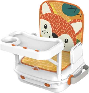 Yaya Duck Babylove 3-in-1 Portable Baby Dining Chair &amp; Booster Seat &ndash; Multi-Functional Feeding Chair with Detachable Music Toy Tray, Adjustable Height &amp; Travel Backpack Straps (Ages 6 Months+)