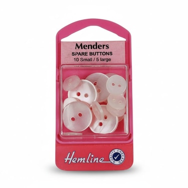 Hemline Repair Buttons &ndash; 15-Piece Mender Set (No. 785)