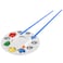 MOTARRO Round Painting Palette &amp; Brush Set (MP166-2) &ndash; 10-Grid Metal Mixing Tray &Oslash;168mm with 2 Brushes &ndash; Ideal for Watercolor, Acrylic &amp; Oil Paints &ndash; Artist Palette for Students &amp; Professionals