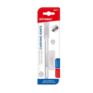 Motarro Carving Blade MI017 &ndash; Silver Stainless Steel, 15.3 cm