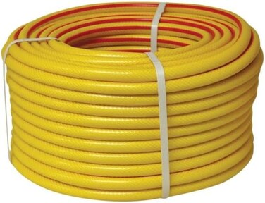 AL ARQAM 3/4 Inch PVC Flexible Garden Hose &ndash; 25 Yard Heavy-Duty (SSM)Yellow Water Pipe for Outdoor