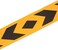 AL ARQAM 90cm Visibility Waterproof Orange Black Arrow Printed Self-adhesive Fluorescent Reflective Warning Stickers For Vehicle